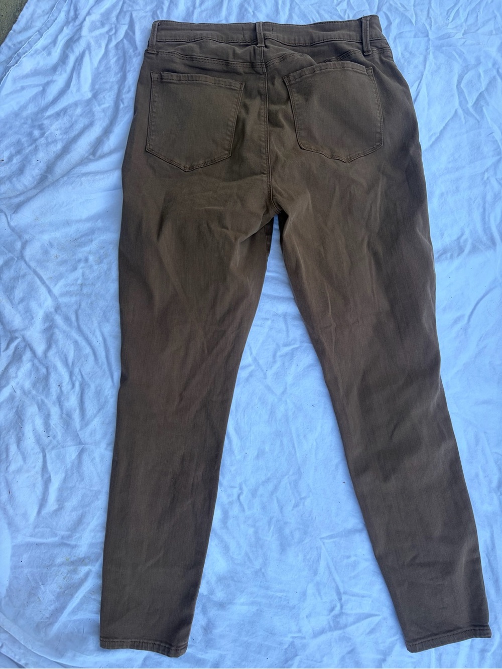 Pistola Brown Olive Skinny Cargo Pants Size 30 Zip Pockets